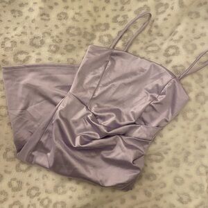 satin lavender windsor dress short mini dress women